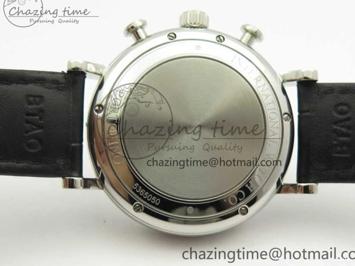 MIROTIME 0129 Snug Portofino IW391022 SS ZK 1:1 Best Edition White Dial Gold Markers On Black Leather Strap A 7130